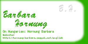 barbara hornung business card